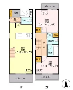 CORE HOUSE【204号室】の間取り