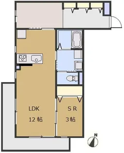 ソレイユ シャルマン【205号室】の間取り