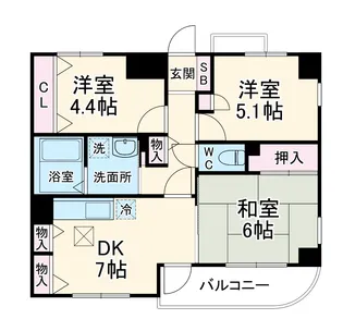 グランシエロ川口本町【1階】の間取り