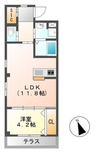 パーシモン【1階】の間取り