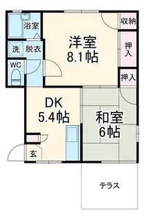 ビューコート【1階】の間取り