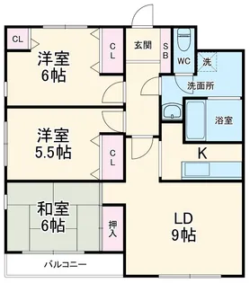 JLBグランエクリュ大磯【301号室】の間取り