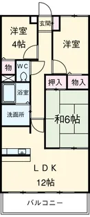 ハイツグリーンガーデン【2階】の間取り