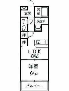 エクセレント港【4階】の間取り