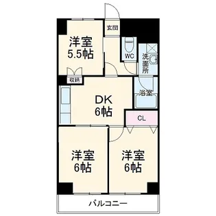 チェスターハウス川口【4階】の間取り