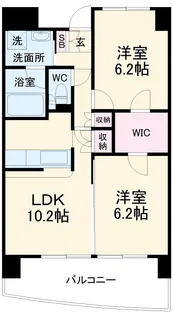 グリーンフォレスト【6階】の間取り