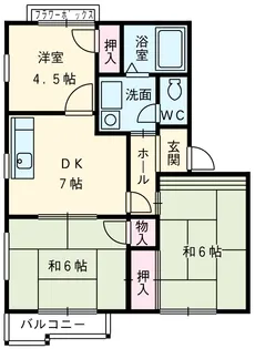 クレスト藤ケ丘A/B【B101号室】の間取り