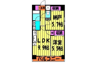 プライムスクエアⅡ【6階】の間取り