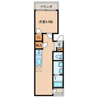 アスパイアーティクス【4階】の間取り