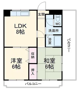 フクロク・ハイ・マンション2号館【10階】の間取り