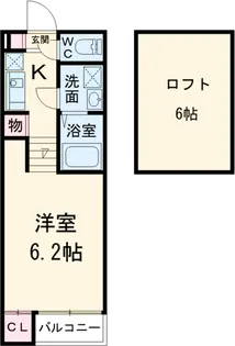 ハーモニーテラス十番【202号室】の間取り