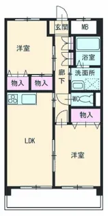 ギブリ千音寺【203号室】の間取り