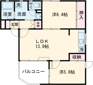 エクセル桜新町【1階】の間取り
