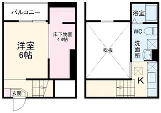 clarte荒子Ⅰ【102号室】の間取り