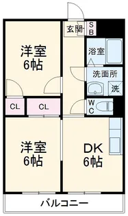 クローネ川口【6階】の間取り