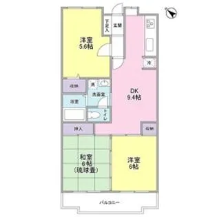 ファミール東川口【3階】の間取り