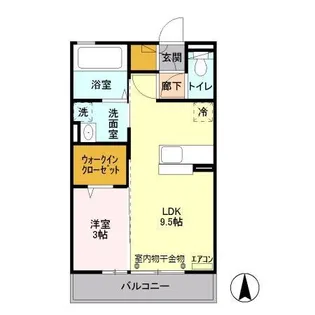 カリンビュー足利【2階】の間取り