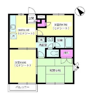 湘南唐ヶ原ハイム【2階】の間取り