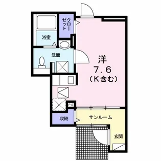 ラフィネⅡ 堀之内【1階】の間取り