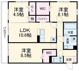 グランディア【2階】の間取り