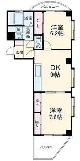 ジュノス【404号室】の間取り