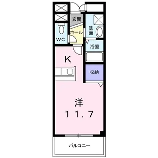 ジュール フェリエ【1階】の間取り