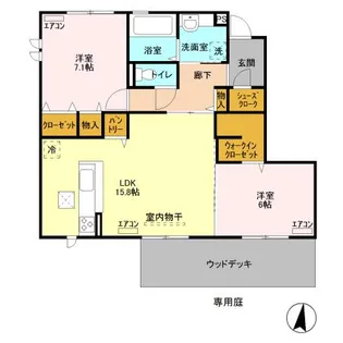WIT土浦【102号室】の間取り