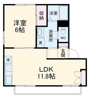 クレール中里B【102号室】の間取り