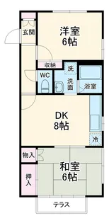 エステートピアK【1階】の間取り