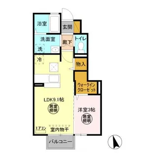 シェリール蔵前A【1階】の間取り