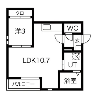 GRANDTICオードリーⅡ【101号室】の間取り