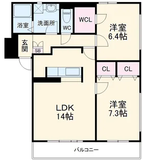 アレグリア【N102号室】の間取り