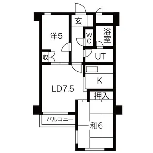 SRKビルディングⅡ【2B号室】の間取り