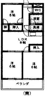 メゾンローゼ【401号室】の間取り
