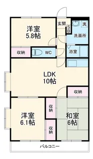 グランドール湘南【401号室】の間取り