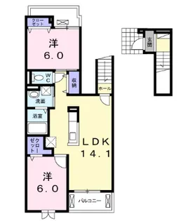 プラシードA【2階】の間取り