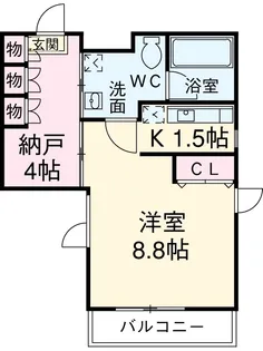 ミリアレジデンス桜新町【2階】の間取り
