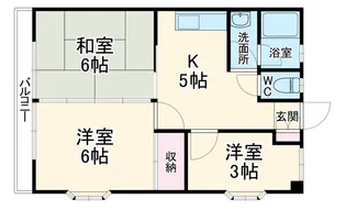 一宮パークハイツ【301号室】の間取り