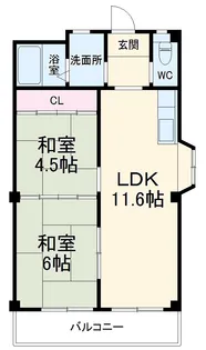 エクシードA【2階】の間取り