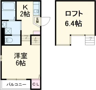 ハーモニーテラス八田【2階】の間取り