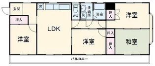 メゾンアイサン助信【401号室】の間取り