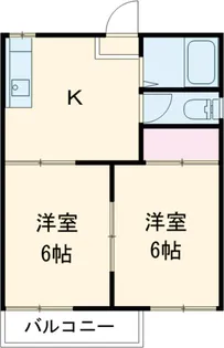 コーポ美山C棟【2階】の間取り