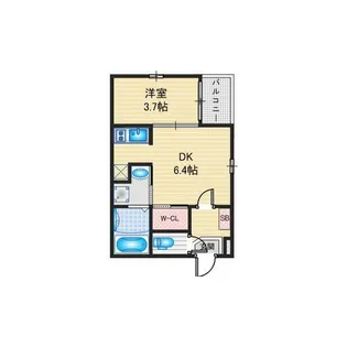 ラ・グラシューズ【2階】の間取り