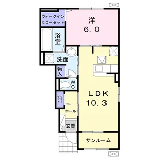 ガーデンハウス 梅の里 A【1階】の間取り