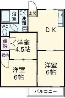 ハイツTYM【2階】の間取り
