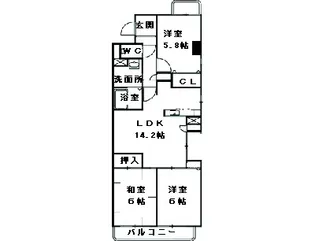 シティ・ライフ東起【201号室】の間取り