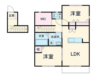 ブルーム萱津【B201号室】の間取り