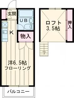 サンライトパストラルB【102号室】の間取り