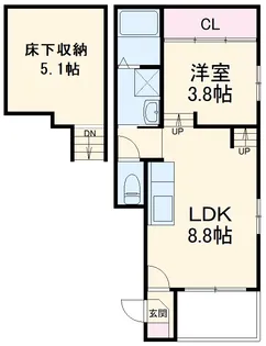 ハーモニーテラス愛知町Ⅱ【1階】の間取り