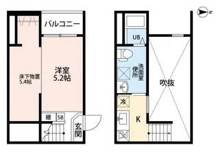 ルミエール十一番町【105号室】の間取り
